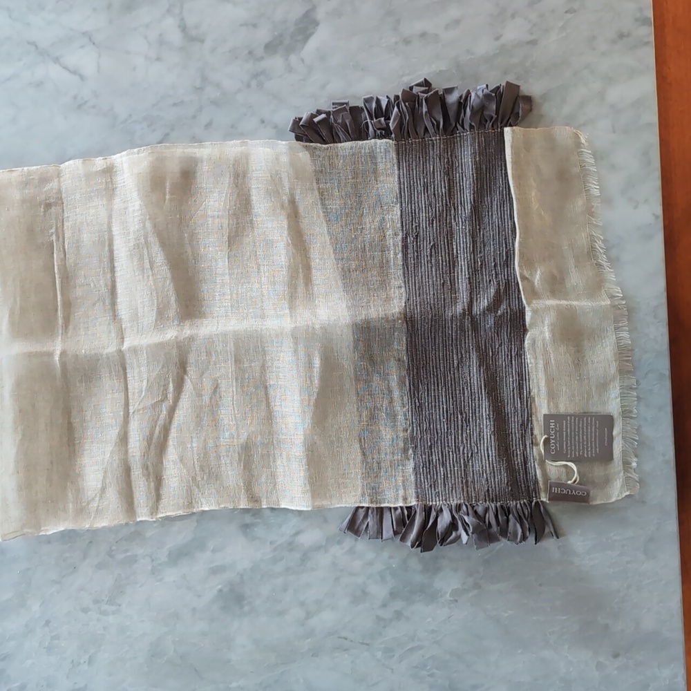 Coyuchi Flowing Fringe Table Runner